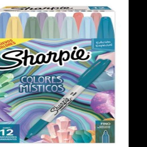 MARCADOR PERM. DELG. PLAST. SHARPIE P.F. MISTICOS C12 VCOL